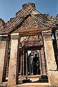 Banteay Srei temple - second enclosure, portico of the east gopura 